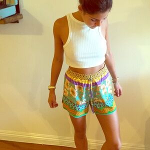 Hale Bob DARLA CREPE DE CHINE SHORTS tropical